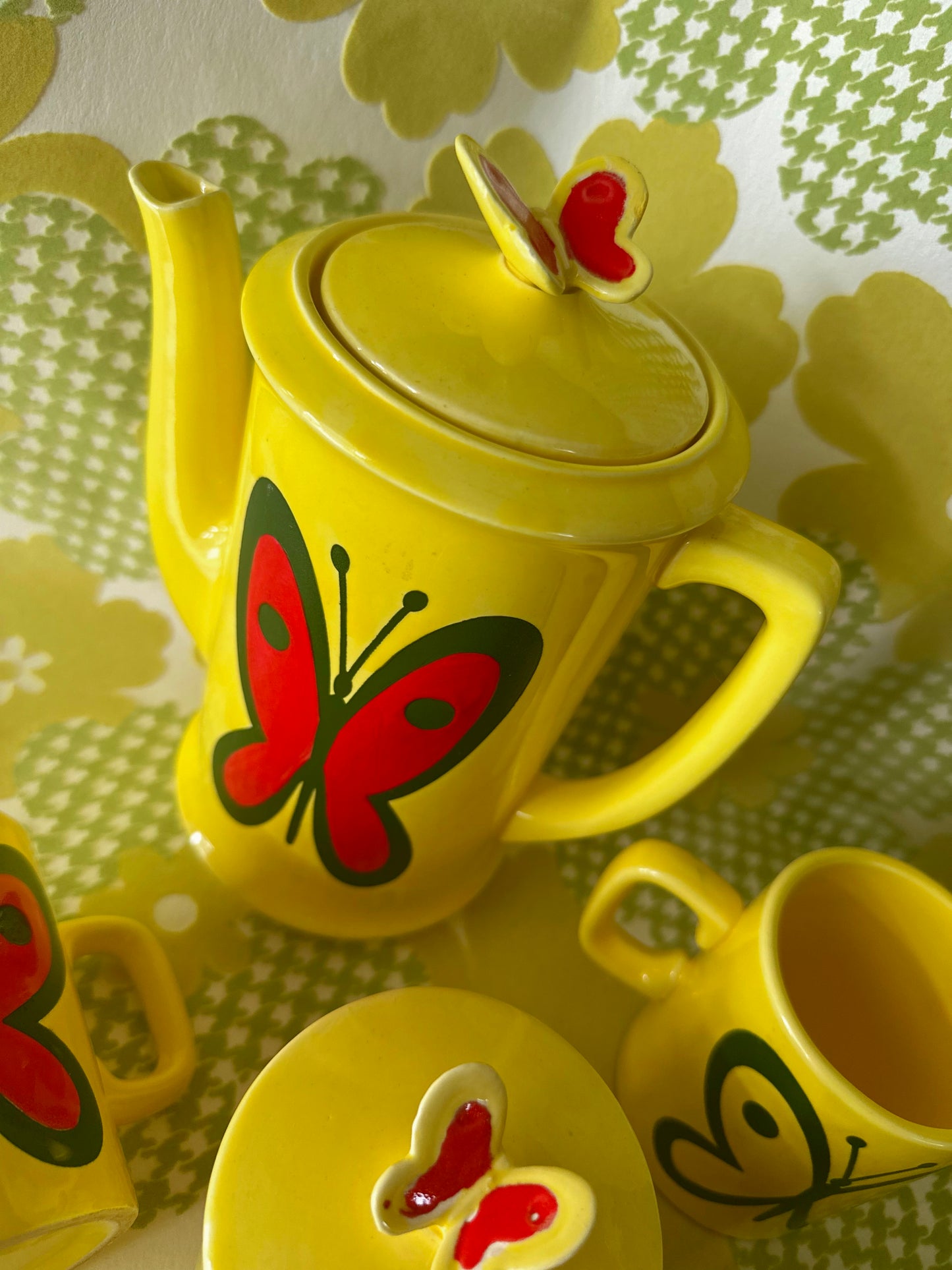 Rare Vintage Japan 1970s Mod Butterfly Tea Set π¦π FREE SHIPPING