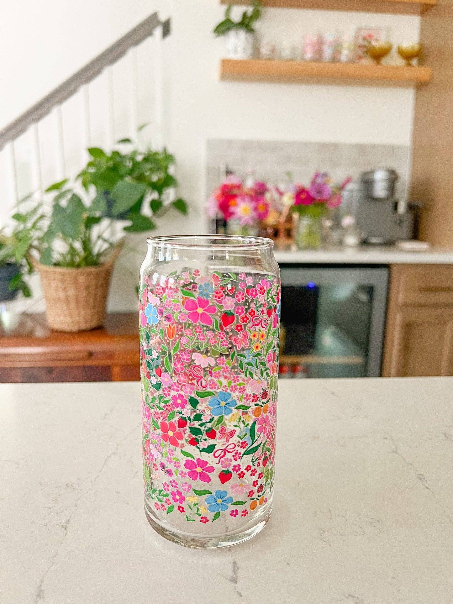 20oz Whimsical Garden Glass 🌼